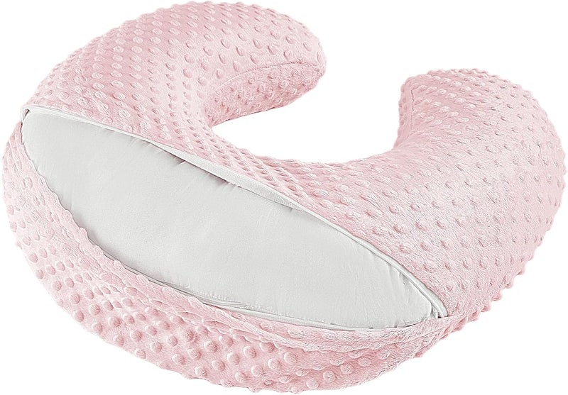 ANHEBEIBEI Nursing Pillow for Bottle and Breastfeeding, Ergonomic Comfort Nursing Essentials for Mom and Baby, Feeding Support Pillow with Removable Cover, Easier and Healthier Nursing (Pink) - Image 3